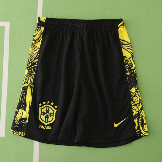 BRAZIL 24/25 JESUS YELLOW SHORTS