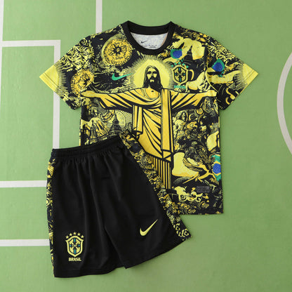 BRAZIL 24/25 JESUS YELLOW KIT (KIDS)